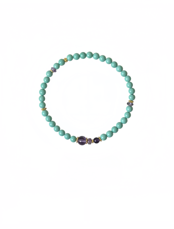 Sent by the Mist Optimized Turquoise & Amethyst Bracelet