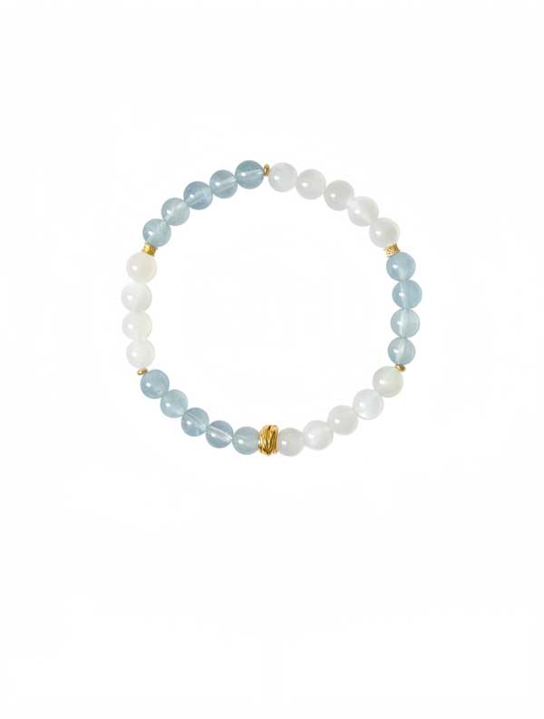 Seasons Flow · Aquamarine & Moonstone Bracelet