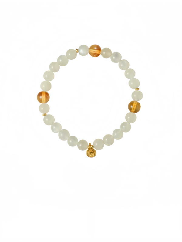 Radiant Dawn｜Moonstone & Yellow Quartz Bracelet