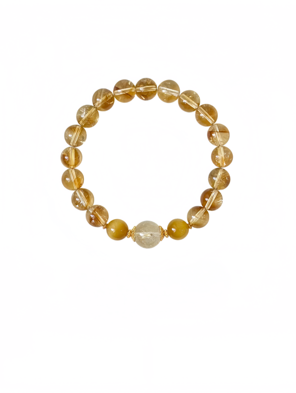 Luminous Aura Citrine & Rutilated Quartz Bracelet