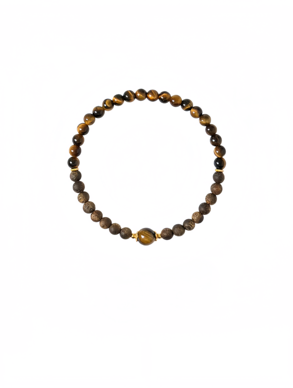 Blessed Thought Tiger Eye & Ebony Bracelet