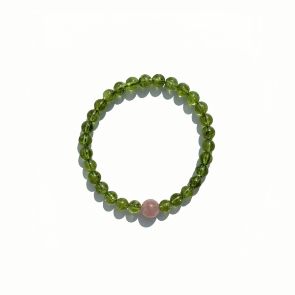 Light of the Heart｜Peridot & Rose Quartz Bracelet
