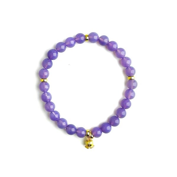 Lily of Twilight｜Bluebell Flower & Amethyst Quartz Bracelet for Serenity, Spiritual Growth & Inner Voice