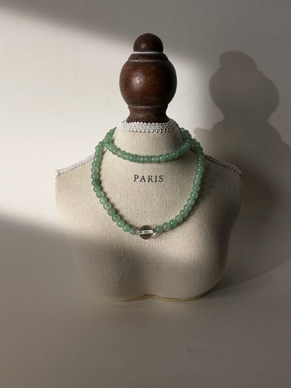 Verdant Flow|African Green Jasper Long Strand Energy Bracelet for Grounding, Emotional Healing & Nature Connection