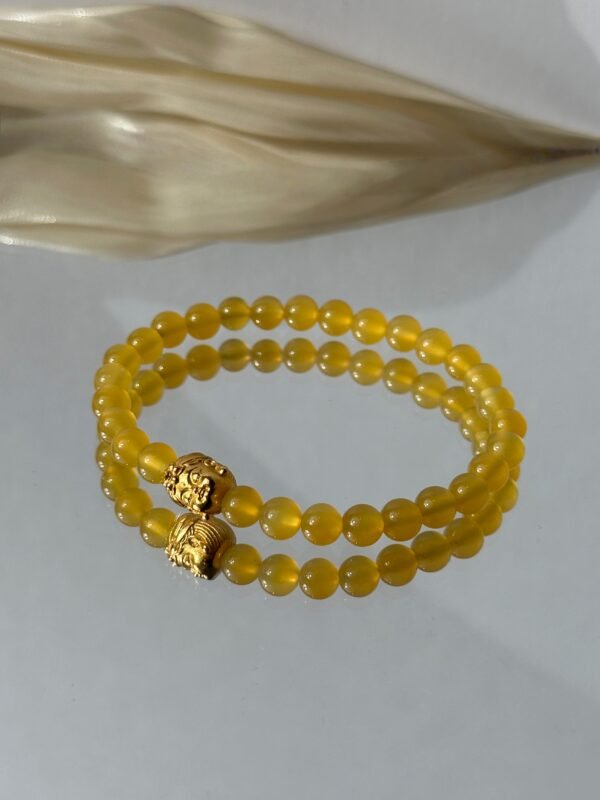 Zakhiram Blessing｜Burmese Yellow Jade Energy Bracelet for Abundance, Confidence & Fortune Protection