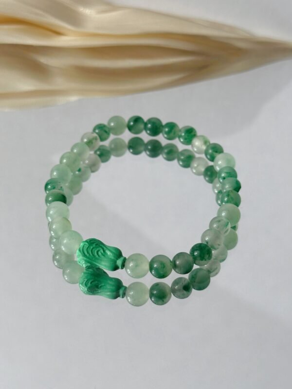 Prosperity Bloom｜Turquoise & African Green Jasper Bracelet for Wealth Magnetism & Renewal Energy