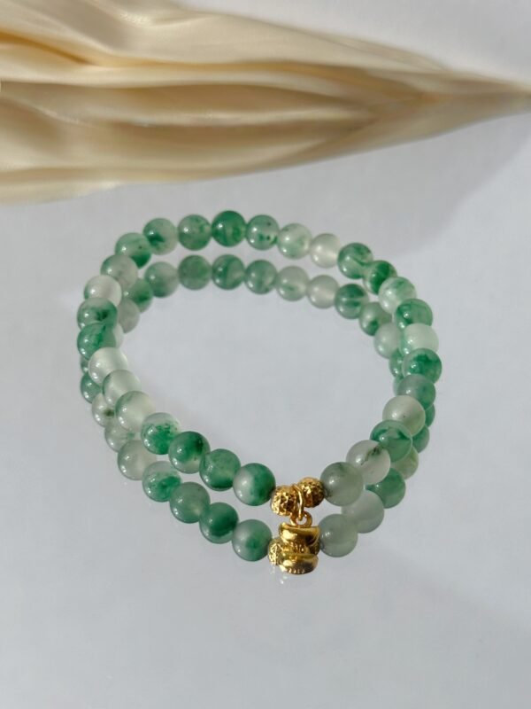 Golden Treasure|African Green Jasper & Gold Ingot Bracelet for Financial Stability, Growth & Earth Energy Protection