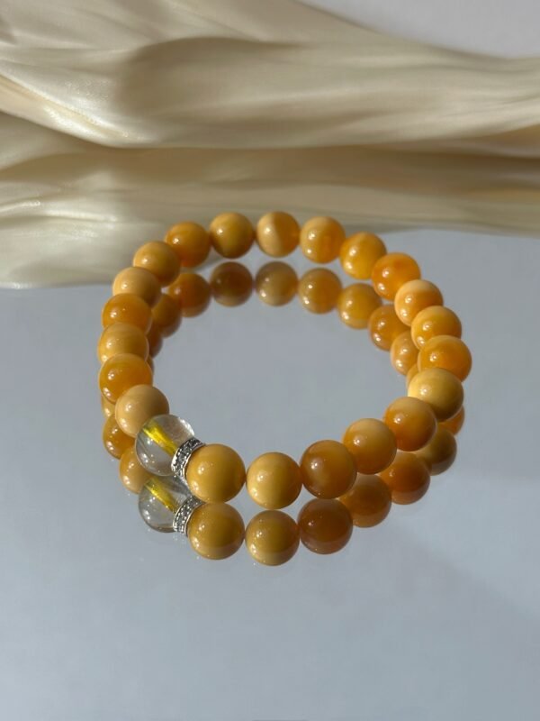Sunlit Grace｜Burmese Yellow Jade Crystal Bracelet for Joy, Energy Renewal & Prosperity Alignment