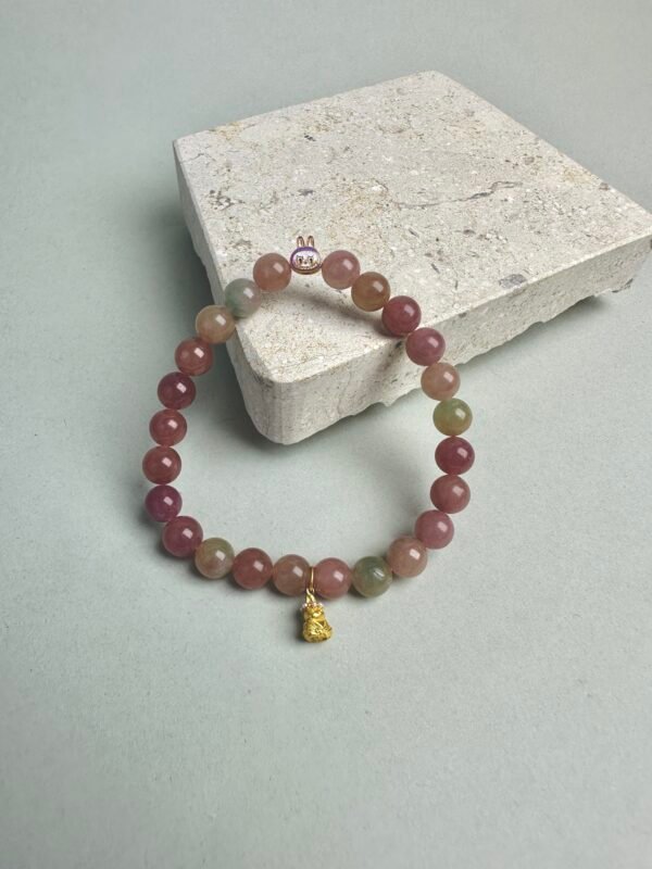 Lucky Labubu Cat｜Yanyuan Agate Wealth Bracelet with Maneki-Neko Charm for Fortune, Positivity & Abundance Attraction