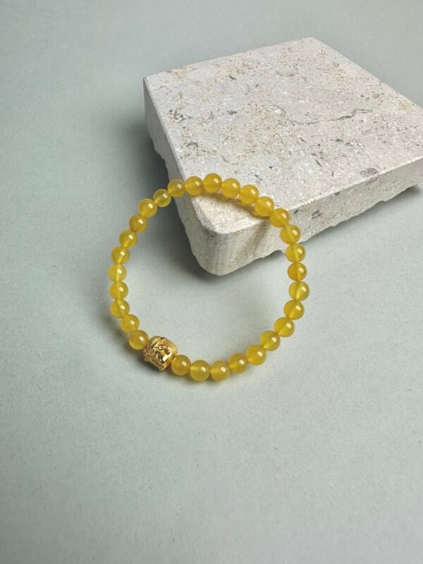 Zakhiram Blessing｜Burmese Yellow Jade Energy Bracelet for Abundance, Confidence & Fortune Protection
