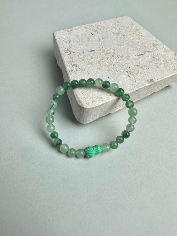 Prosperity Bloom｜Turquoise & African Green Jasper Bracelet for Wealth Magnetism & Renewal Energy