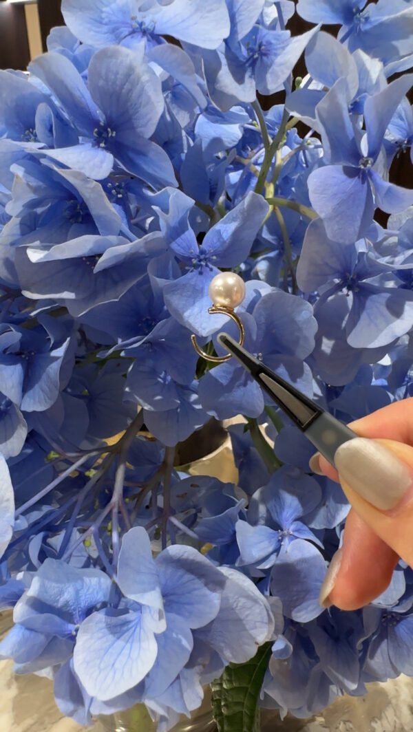 No-Pierce Ear Cuff Japanese Metal Findings – 8mm Swarovski Pearl – Ultra Durable